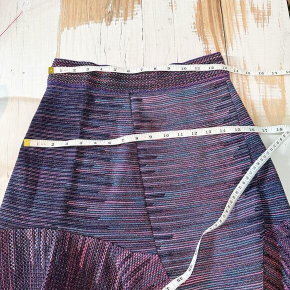 M Missoni Multicolor Lurex Knit Mini Skirt Size 42 US 6 Stretch - Picture 3 of 10